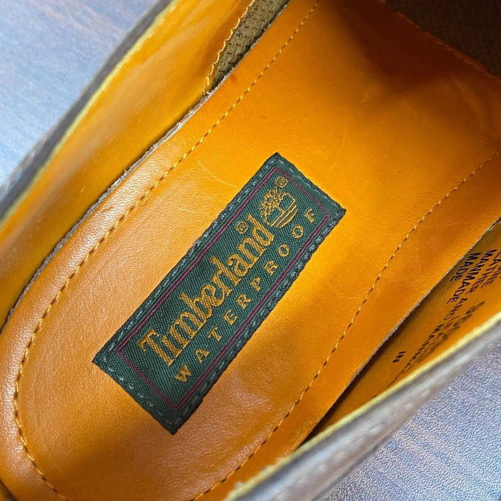 Timberland 96090 Mens 9.5 M Dress Shoes Brown Leather Waterproof Wingtip Oxford